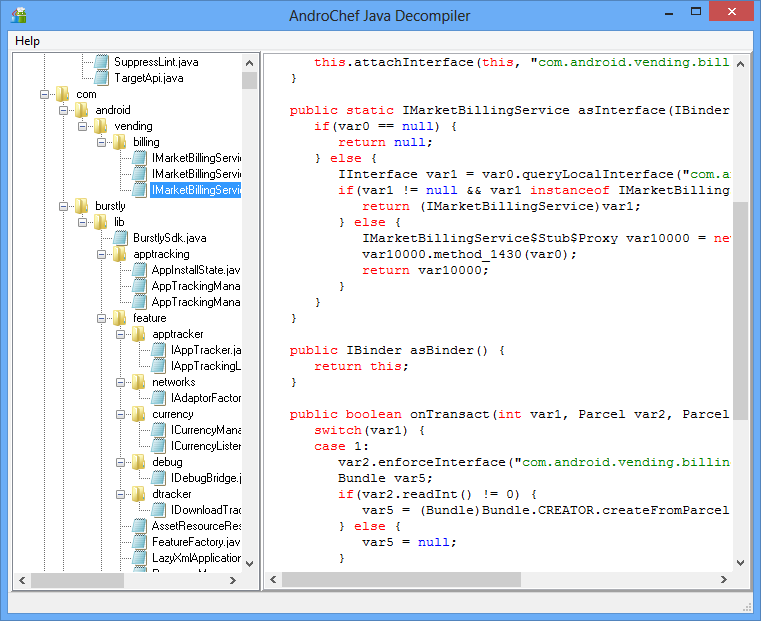 AndroChef Java Decompiler screenshot Windows 8